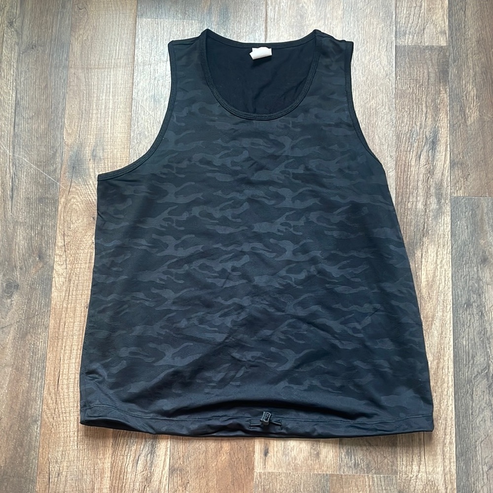 Avia Black Camo Draw String Waist Top
